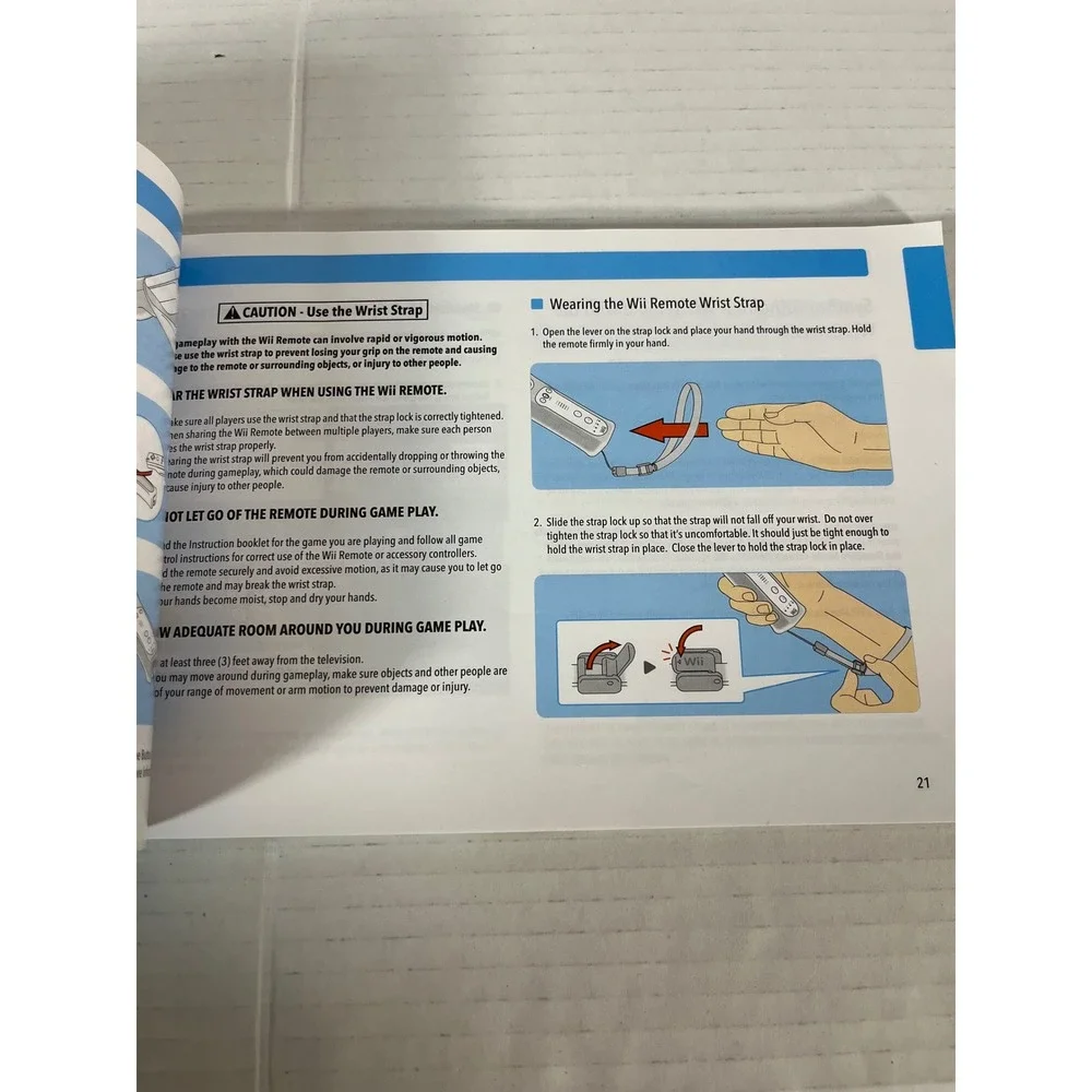 Nintendo Wii Operations Manual System Booklet White Trilingual Guide